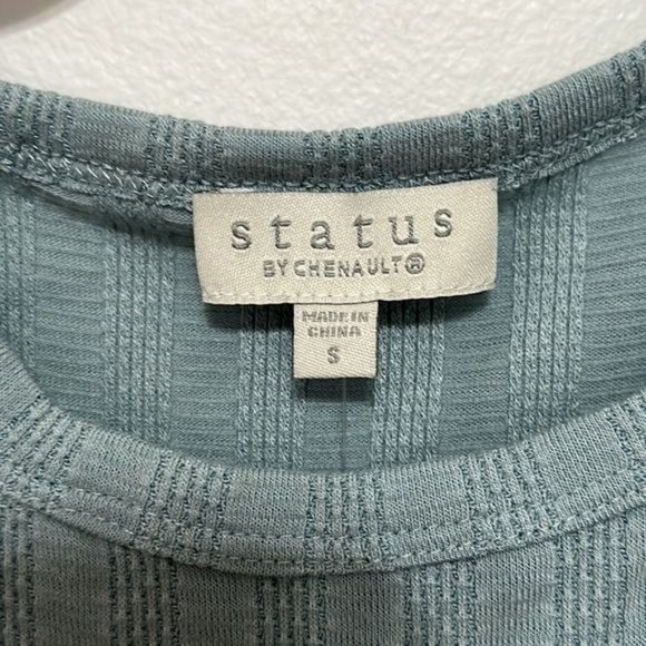 NWT Status by Chenault Cutout Ribbed Short Sleeve Tee Size S - Picture 6 of 9